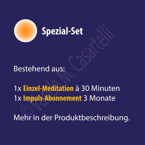 Set: Einzel-Meditation 1x 30 Min. | Impuls-Abonnement 3 Monate